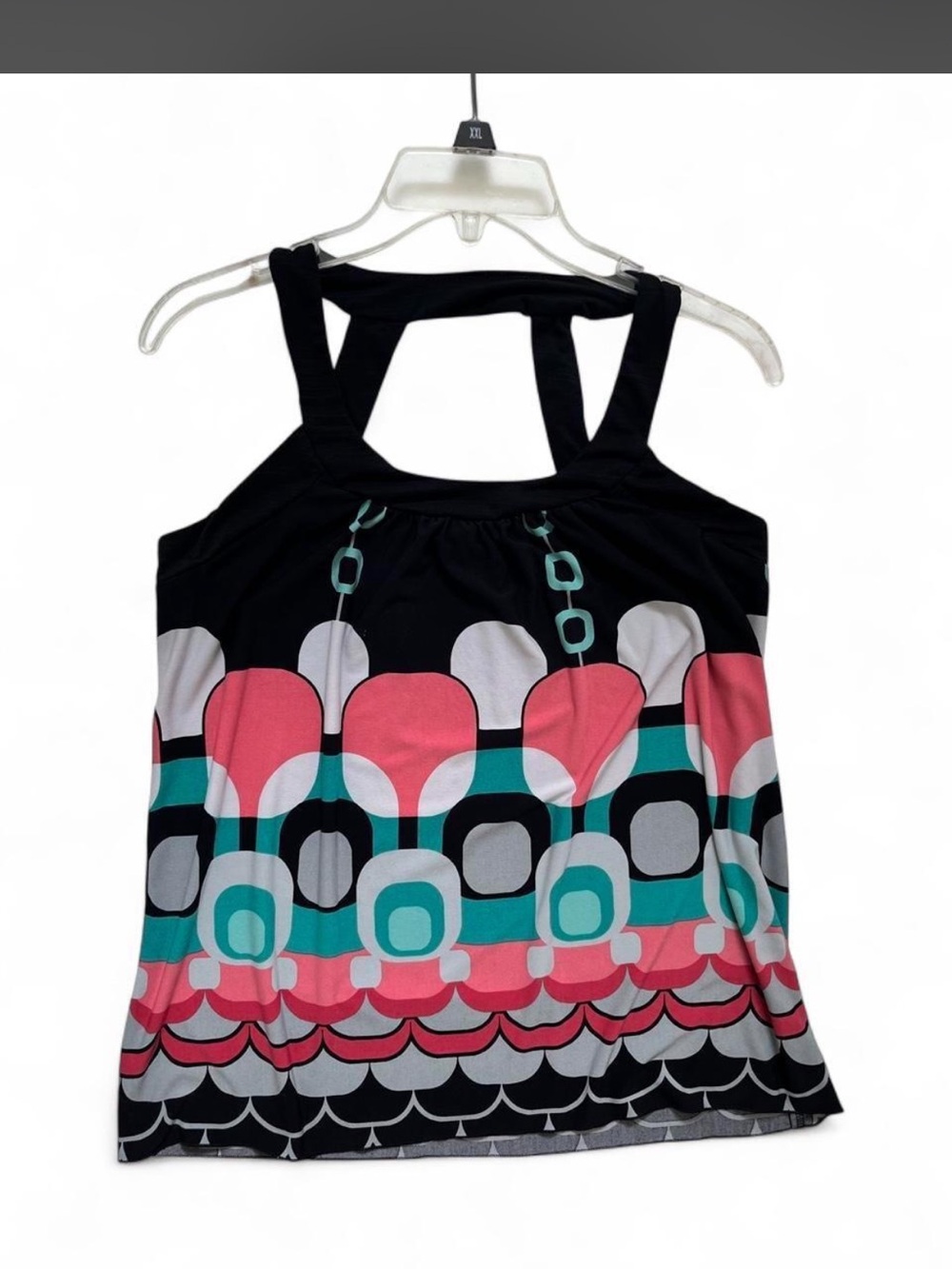 Y2K XOXO geometric pattern top